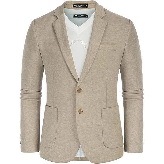 Blazer casual Lightweight Sport Coats Unfored Stretch Knit Suit Casaco