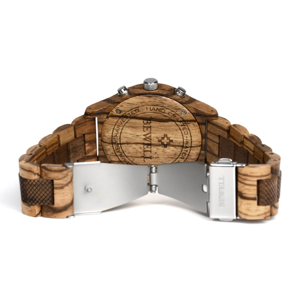 2023 Customized Design Logo Fashion 3ATM Water Resistant Popular Natural Wood High quality/High cost performance  Wood Quartz Watch Unique Men Watches