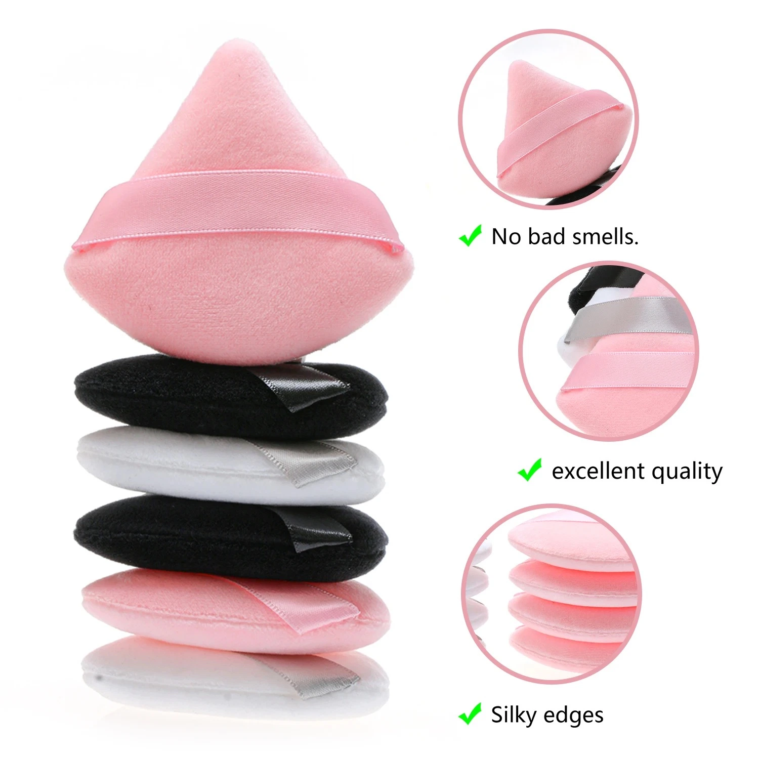 Triangle Face Powder Puff Packaging Powder Puff Face Triangle Makeup Puff for Loose