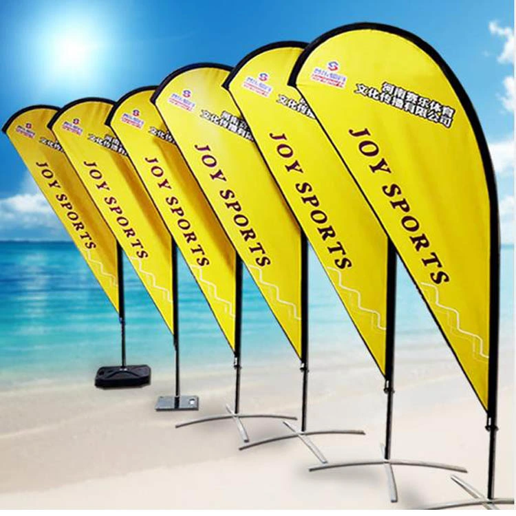 Publicité Custom Flying Banners Bali Bow Sail Swooper Teardrop drapeau Drapeaux de plage drapeau de plumes