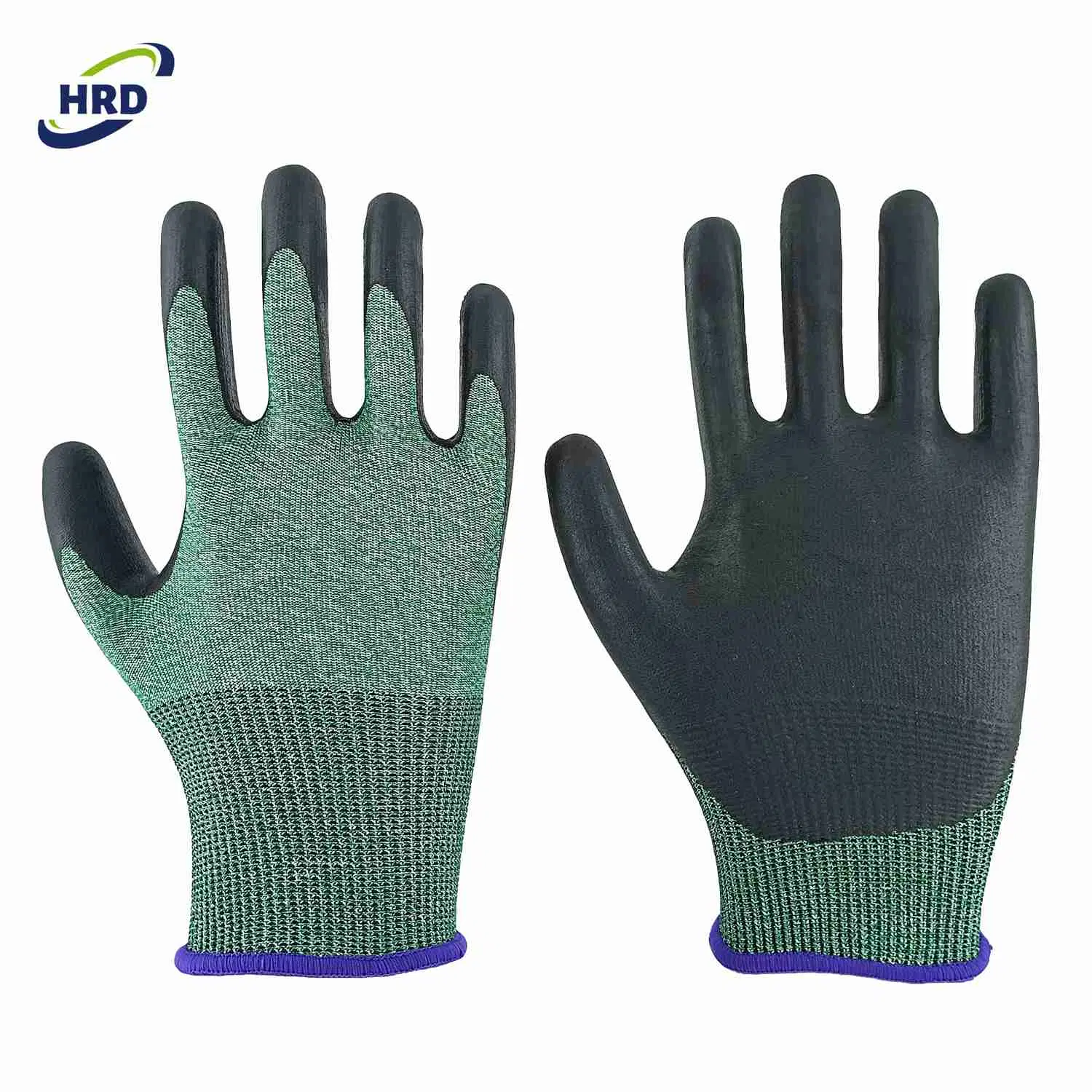 Hppe and Steel Fiber Knitted Soft A5 Cut Resistant Protection Safety Work Gloves