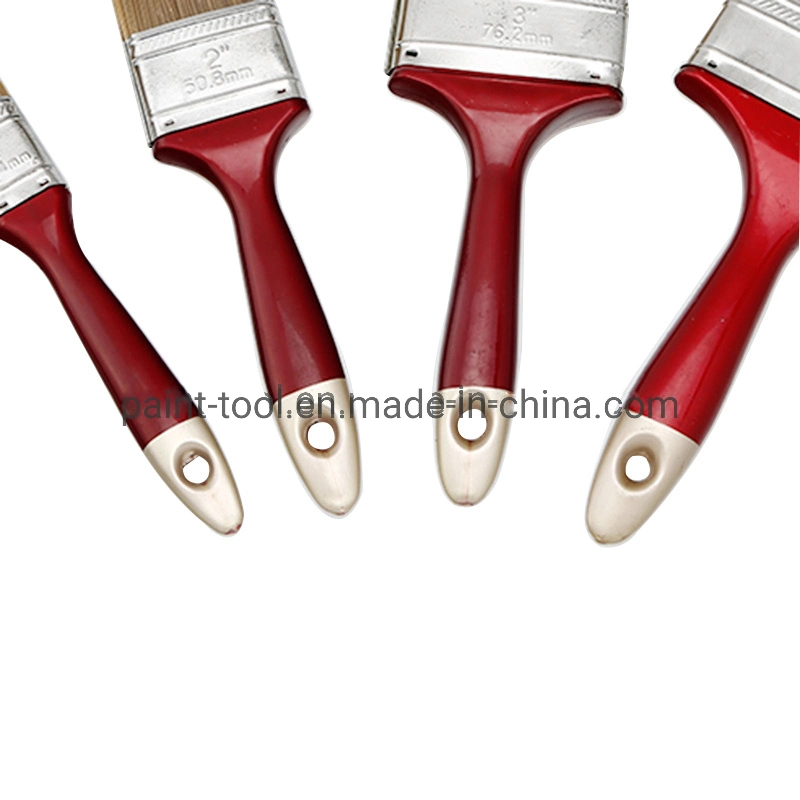 Wholesale/Supplier Brislte Hair Paint Brushes with Plastic Handle Silver Tip