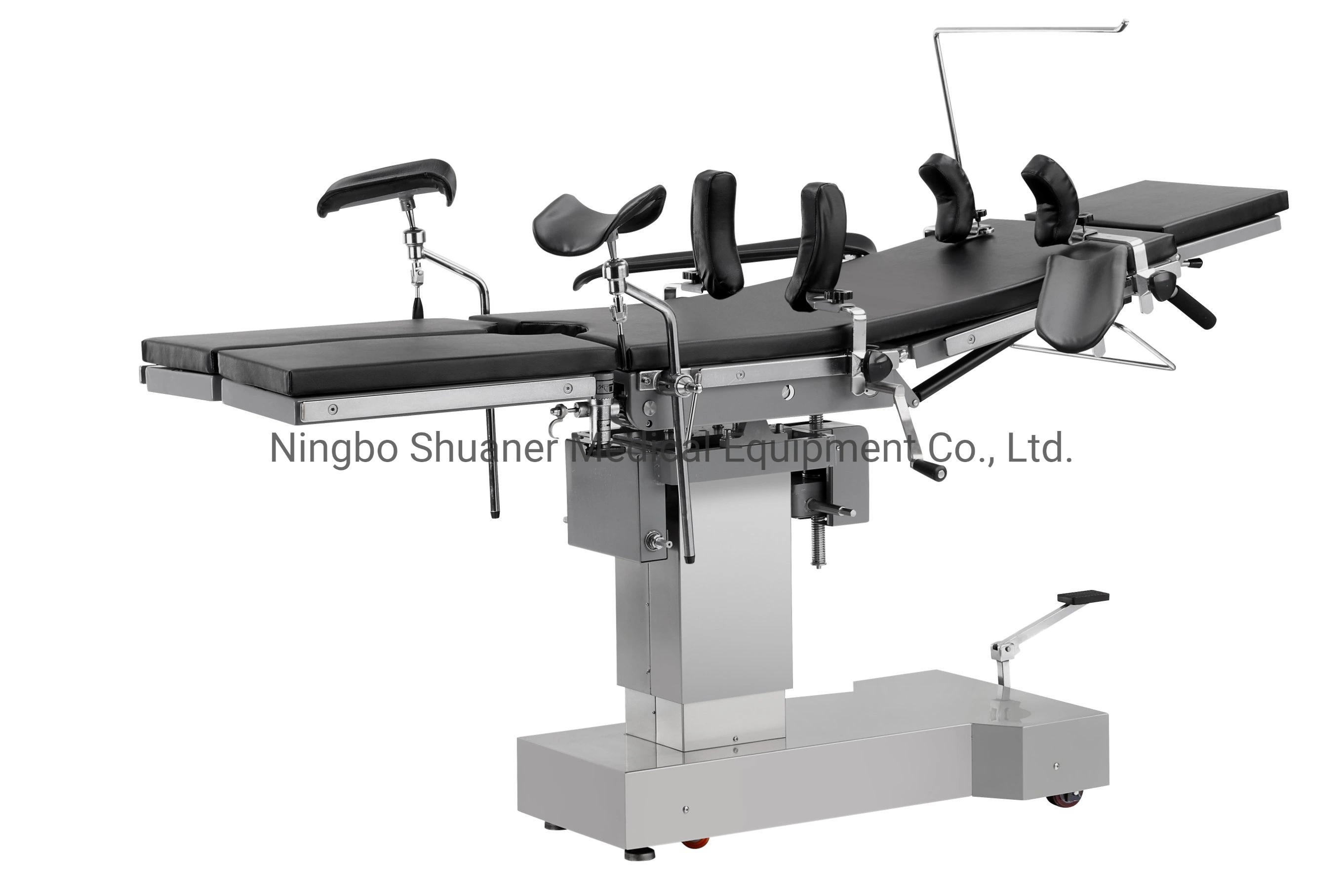 Medical Surgical Operation Bed Manual Side Control Type Hydraulic Operating Table