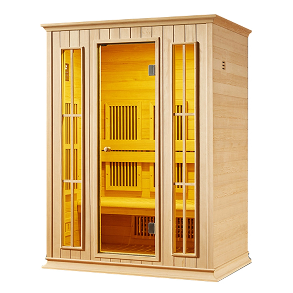 Bathroom Solid Wood Corner Use Luxurious Infrared Sauna