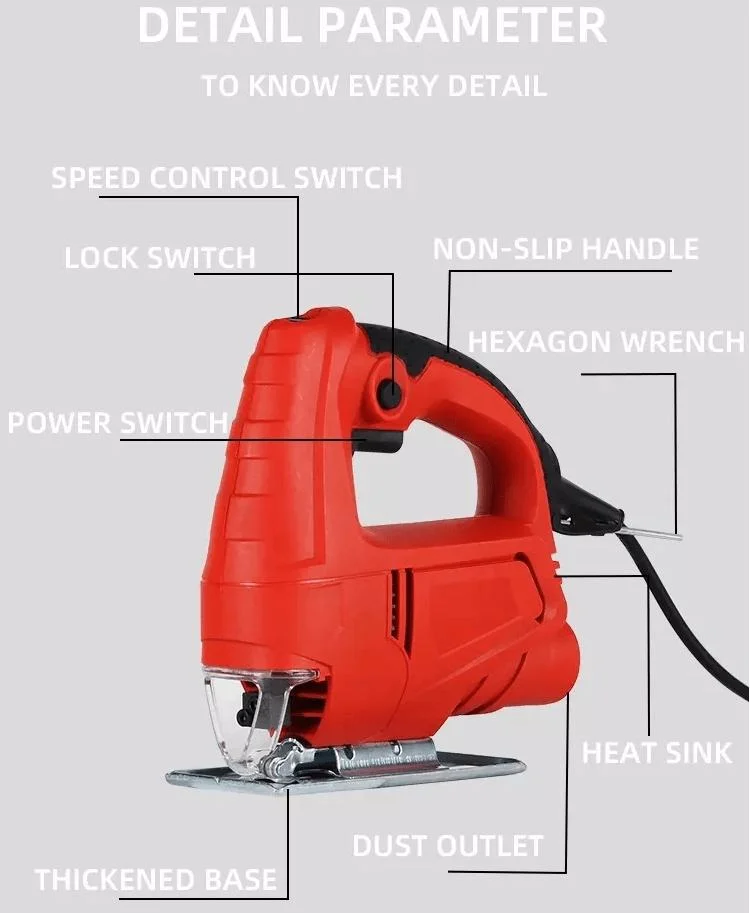 Power Tools Electric Portable Jig Saw Machine for Metal Wood Cutting