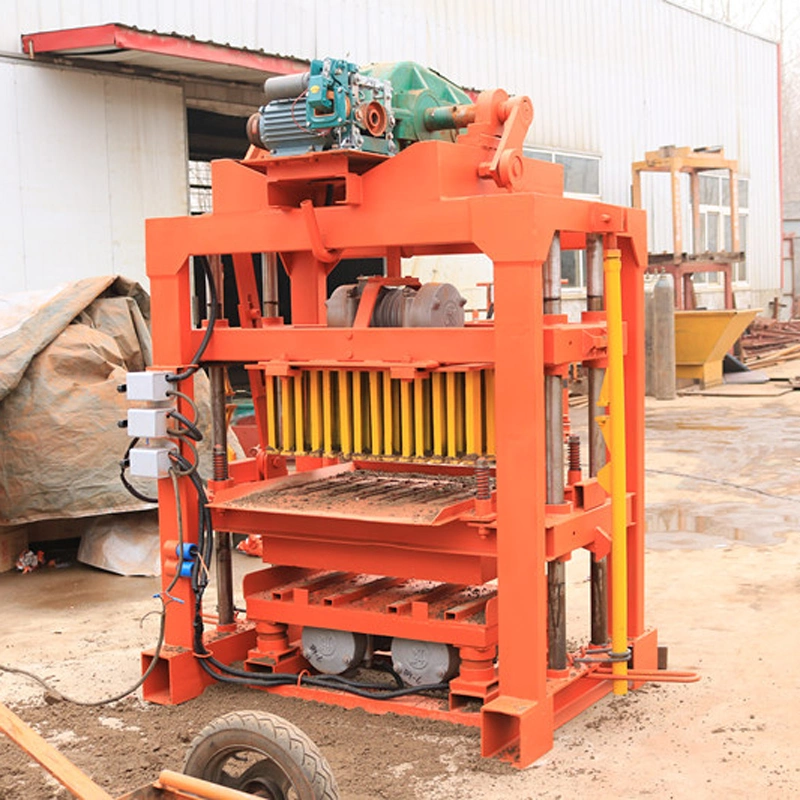 Qtj4-40 High quality/High cost performance Hollow Solid Paving Block Making Machine with Concrete Cement Mixer