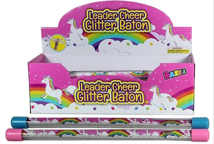 Sommer Leader Cheer Glitter Baton, Wasser Batton mit Glitzer Spielzeug