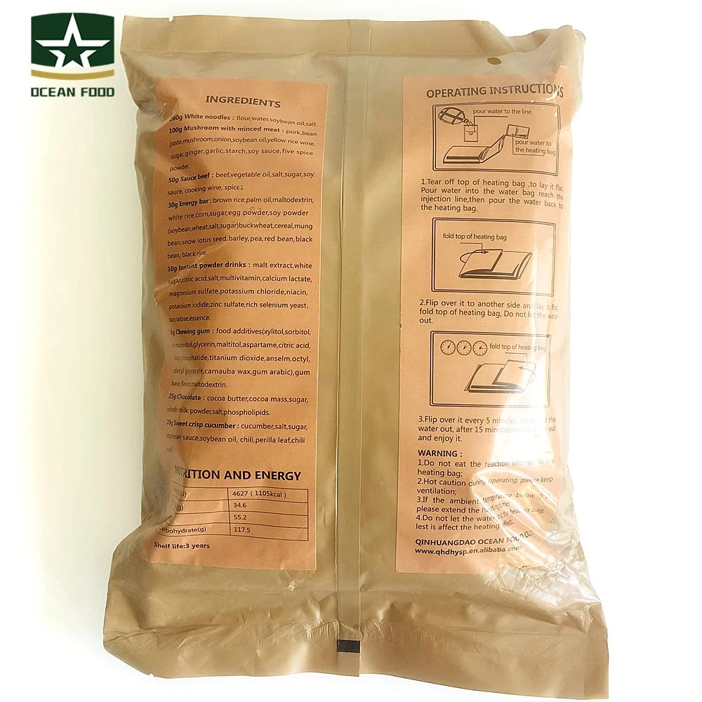 Army Emergency Pilzbefall MRE Food Ration mit Hackfleisch