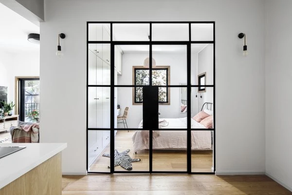 Iron Doors Transparent Glass Fashion French Style