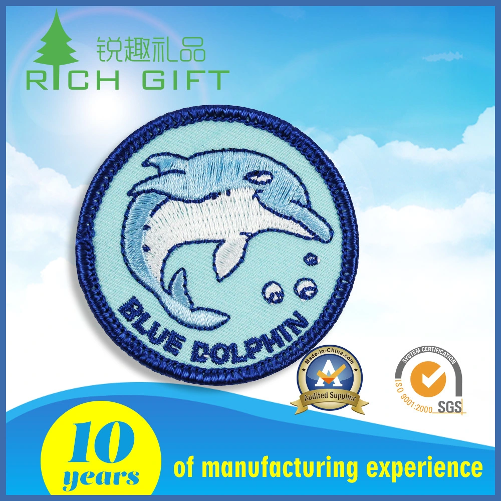 Promotion Custom Military 3D Logo Garment Label Fashion Woven Fabric Embroidery Patch Emblem for Clothing