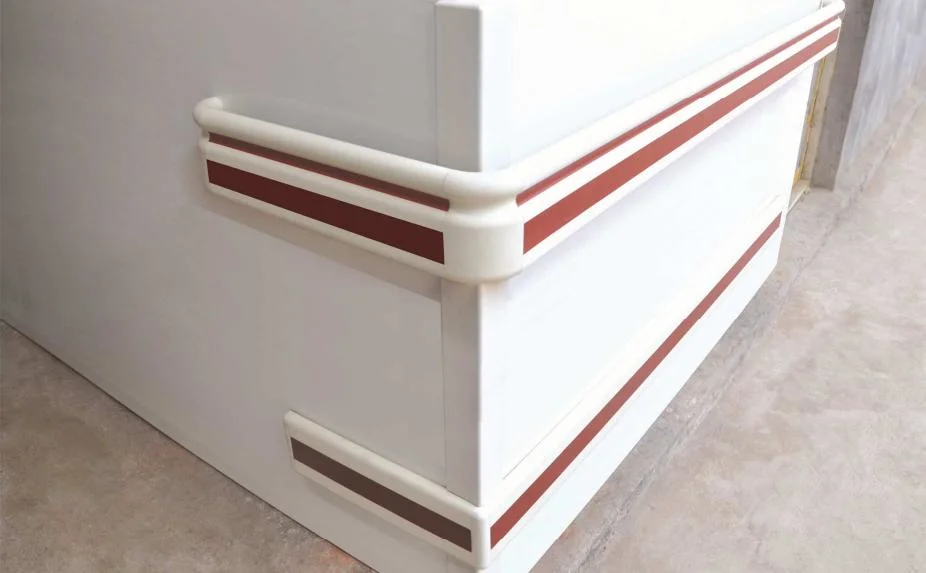 PVC Wall Protection System Anti-Slip Plastic Medical