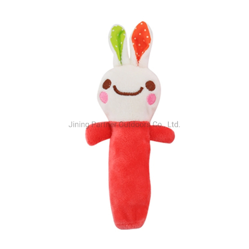 Venta caliente de dibujos animados Cute suave Peluche Peluche sonajero de Bb Stick bebé Juguetes