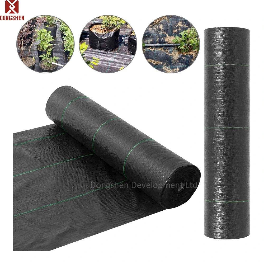 Agriculture Landscape Woven Weed Barrier Mat HDPE Ground Cover Grass Control Weedmat