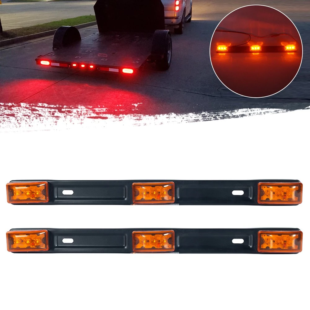 Gelbe Abstände Markierung Licht versiegelt Edelstahl LKW und Anhänger LED-Lichtleiste zur Identifikation