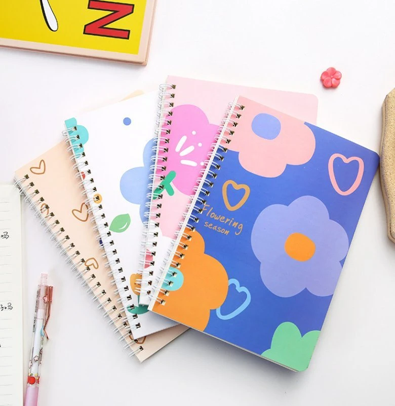 A5 Cartoon Color Printed Diary Book Lined Paper Spiral Binding Notebook