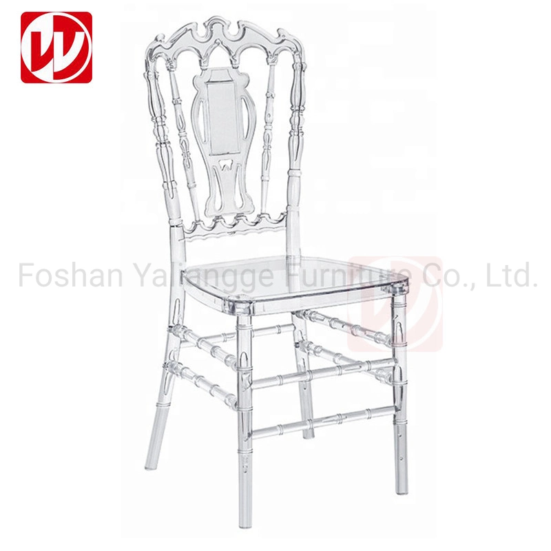 Cheap Hot Selling Folding Plastic Chair Wedding Acrylic Event Chair Clear Crystal Banquet Party Napoleon Resin Chair