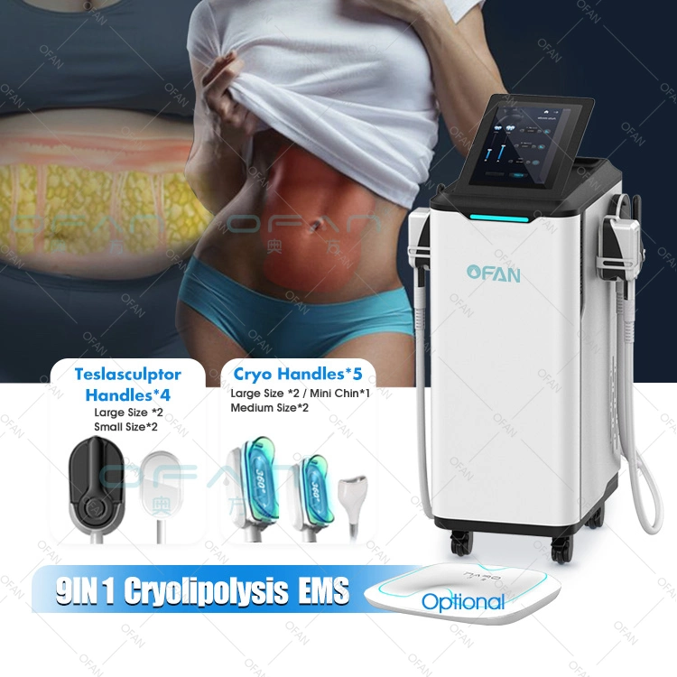 Ofan Slim Body Contouring Bodi Estimulador muscular Cryolipolysis RF adelgaza la máquina de EMS