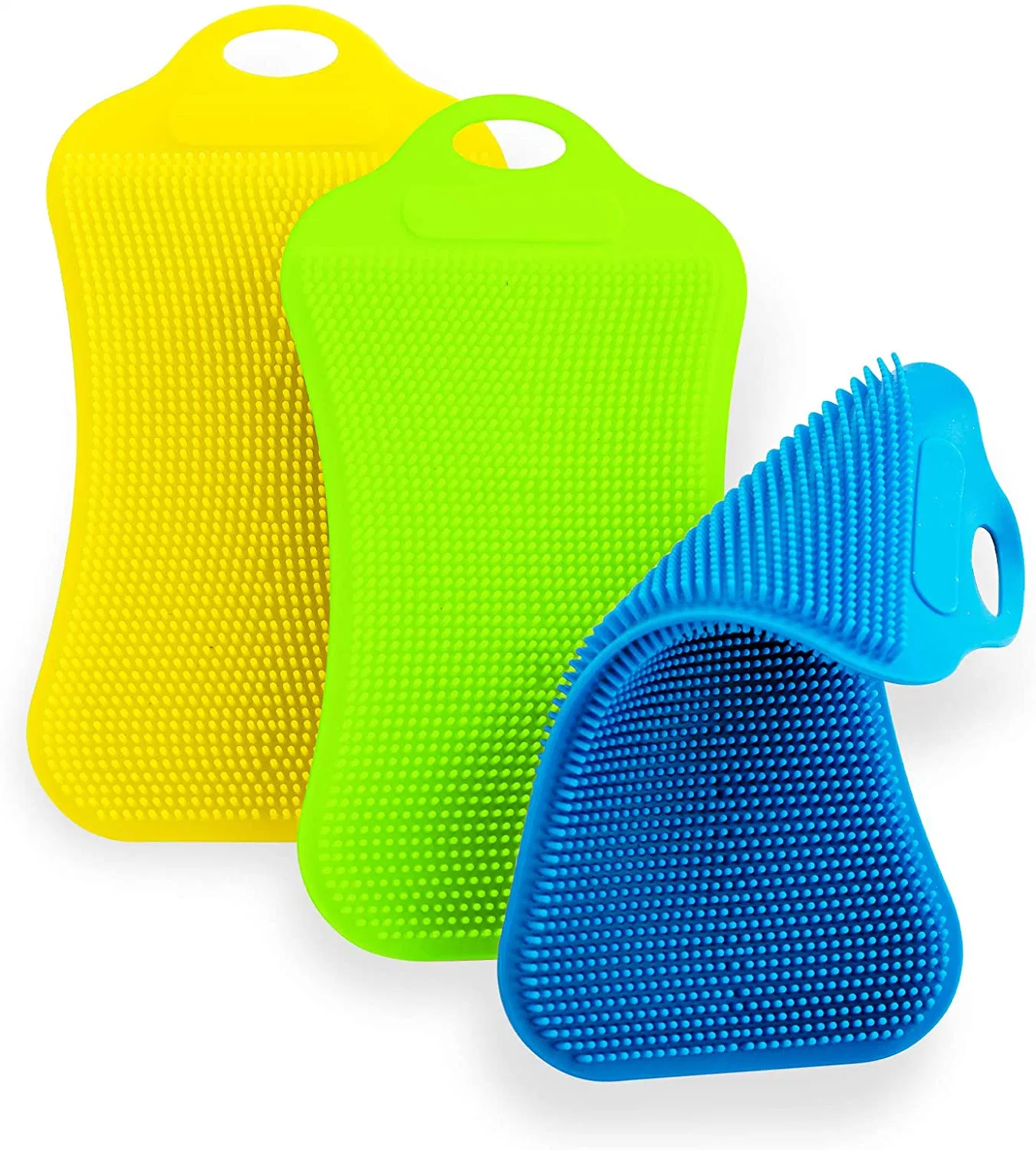 Double-Side Silicone Sponges for Dishes, Pots, Vegetables and Fruits, BPA Free Premiul Kitchen Gadgets