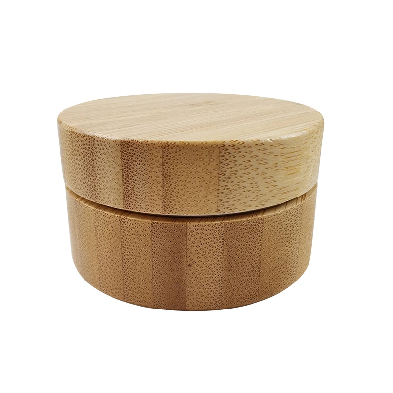 Wholesale Aluminum Bamboo Lip Balm Body Butter Jar with Wooden Lid
