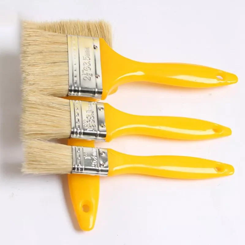 Factory High quality/High cost performance  1/1.5/2/2.5/3/4/5/6/8 Inch Paint Brush with Plastic Wooden Handle Paint Brush