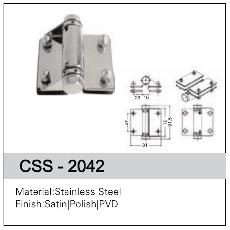 Edelstahl-Glasscharnier Css-2040