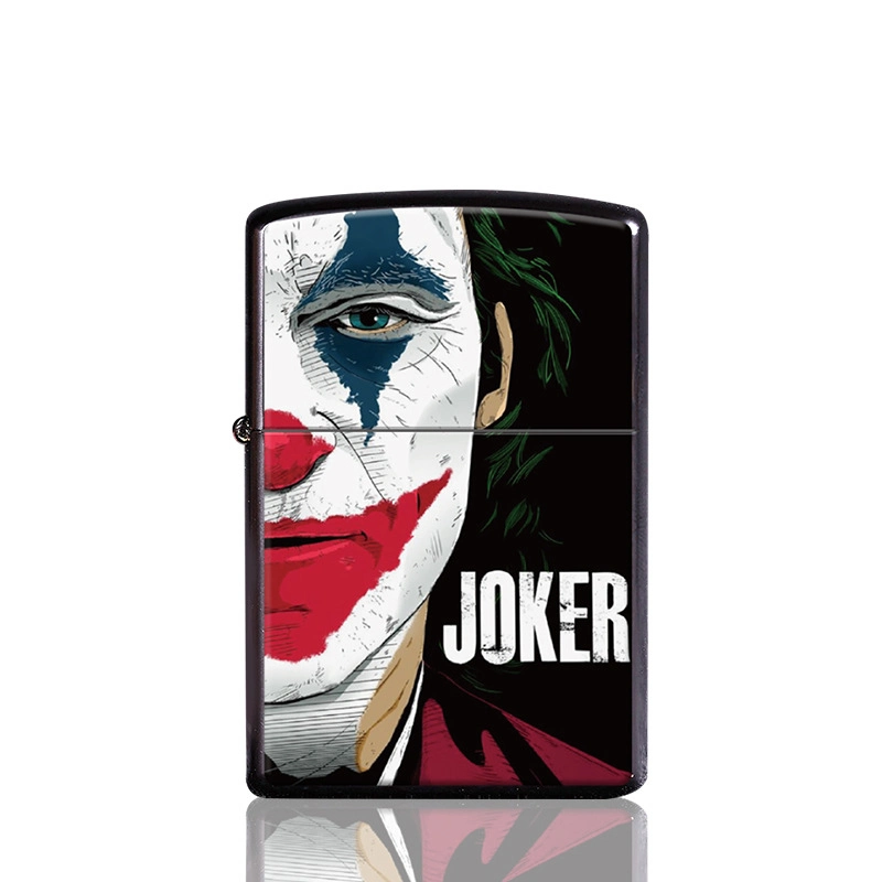 Wholesale/Supplier Lighters Joker Series Lighter Cigarette Metal Matte Texture Windproof Kerosene Lighter