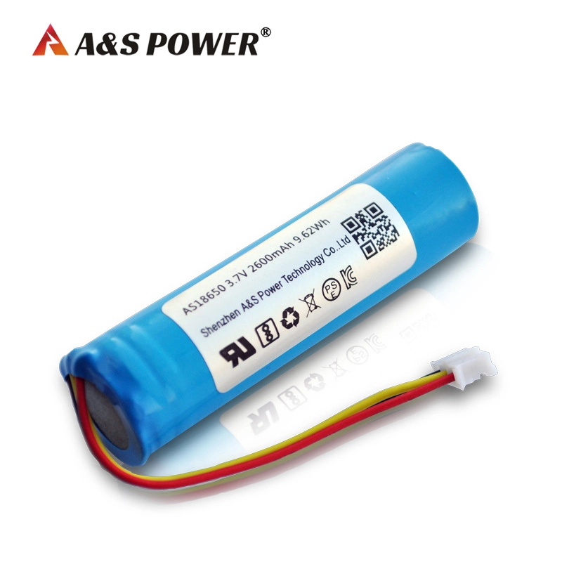 UL2054, CB, CE, Kc, Un38.3 Approved Best Quality 3.7V 18650 2600mAh Rechargeable Li-ion Battery for LED Lighting