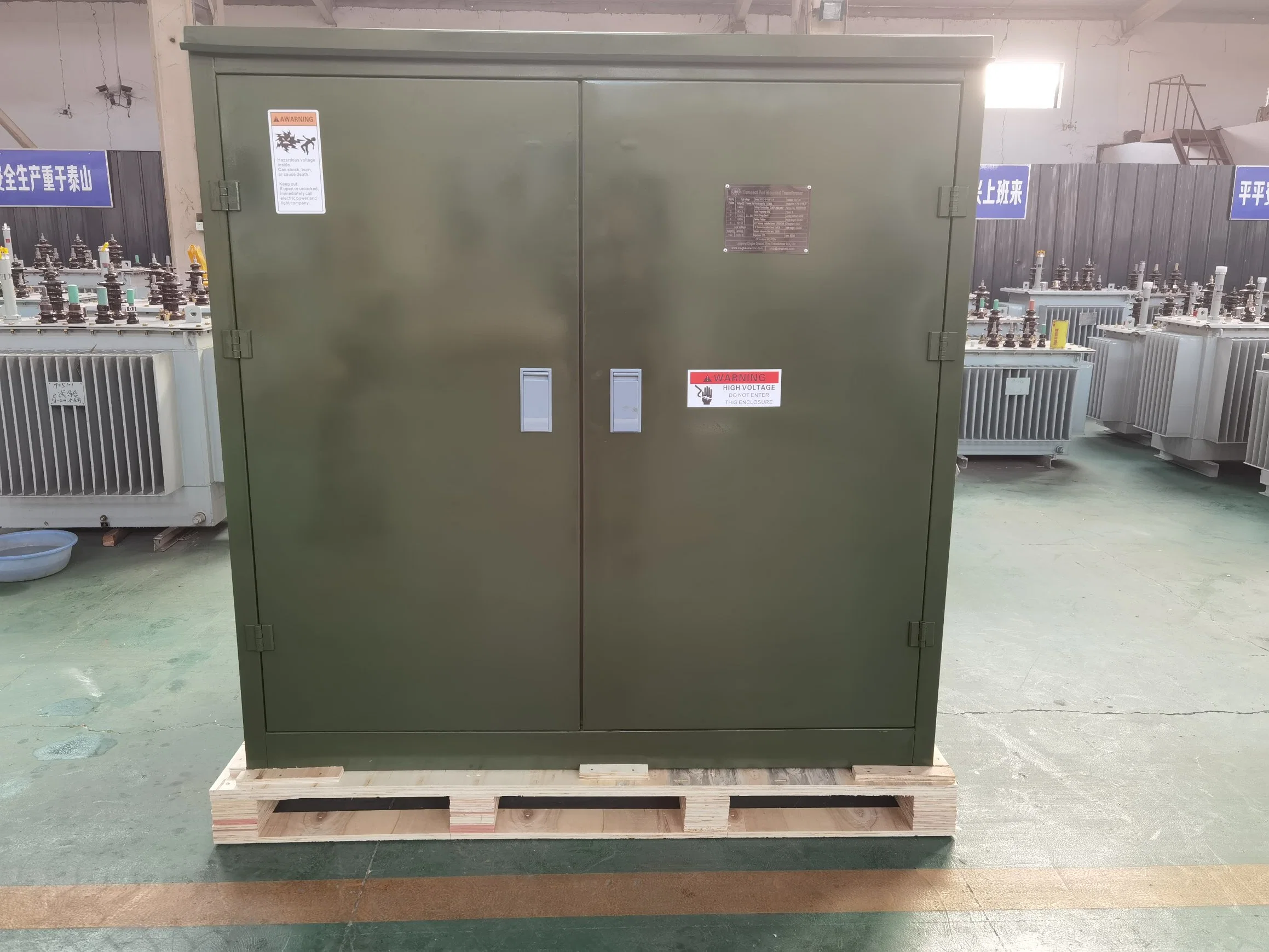 ANSI Standard Electric 1000kVA Alimentación de bucle trifásico 1500kVA 2000kVA Subestación de transformador de potencia trifásica montada en PAD