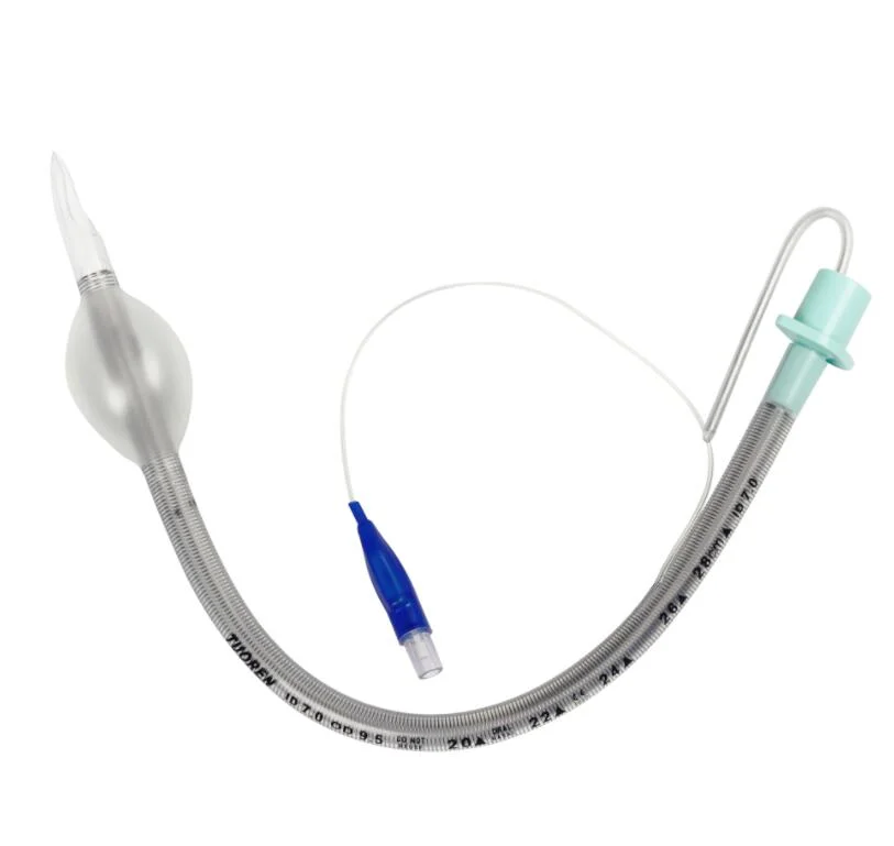 Tube endotrachéal renforcé en PVC de qualité médicale avec volume élevé faible Brassard de pression