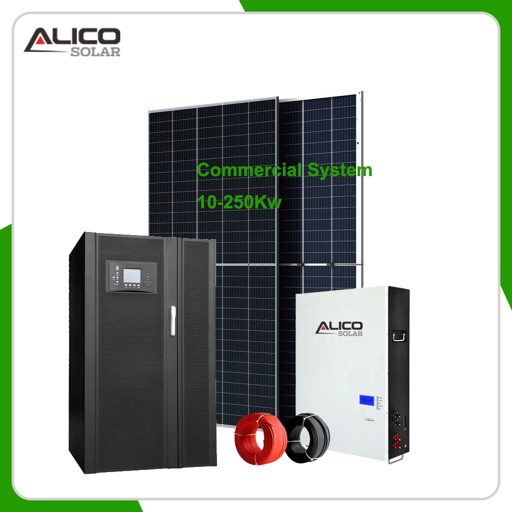 Fuera de la cuadrícula de 20 Kw a 1 MW Sistema de energía solar híbrida de 20kw Planta de Energía Solar Kit solar de 1MW