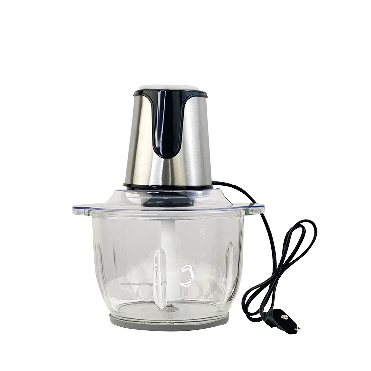 acero inoxidable de 300W Body Electric Picador de alimentos de la copa de cristal con procesador de