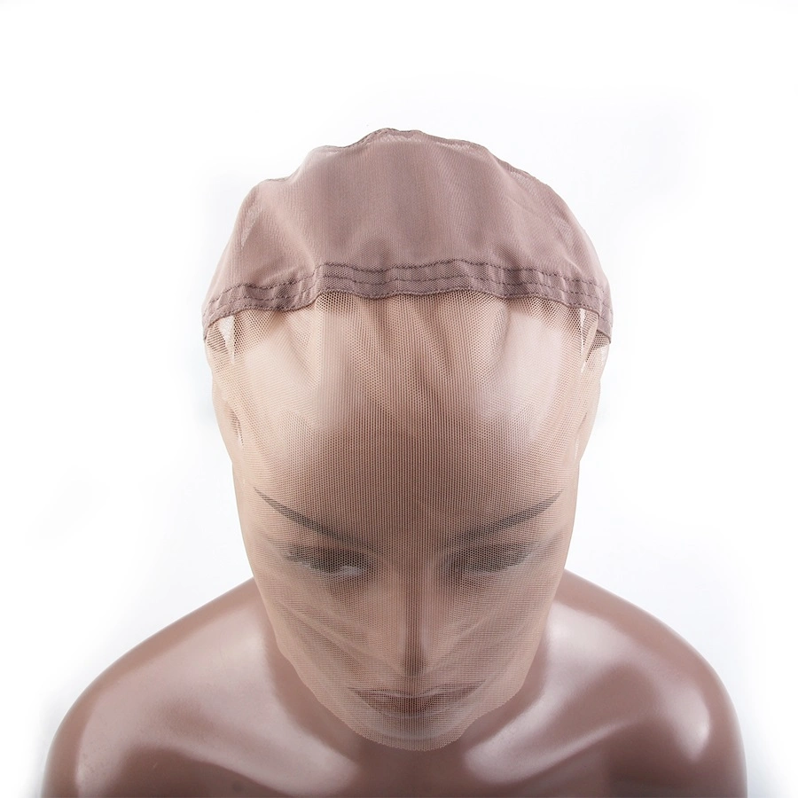 Hot Selling Brown Swiss Lace Adjustable Straps Full Lace Wig Cap for Wig Making