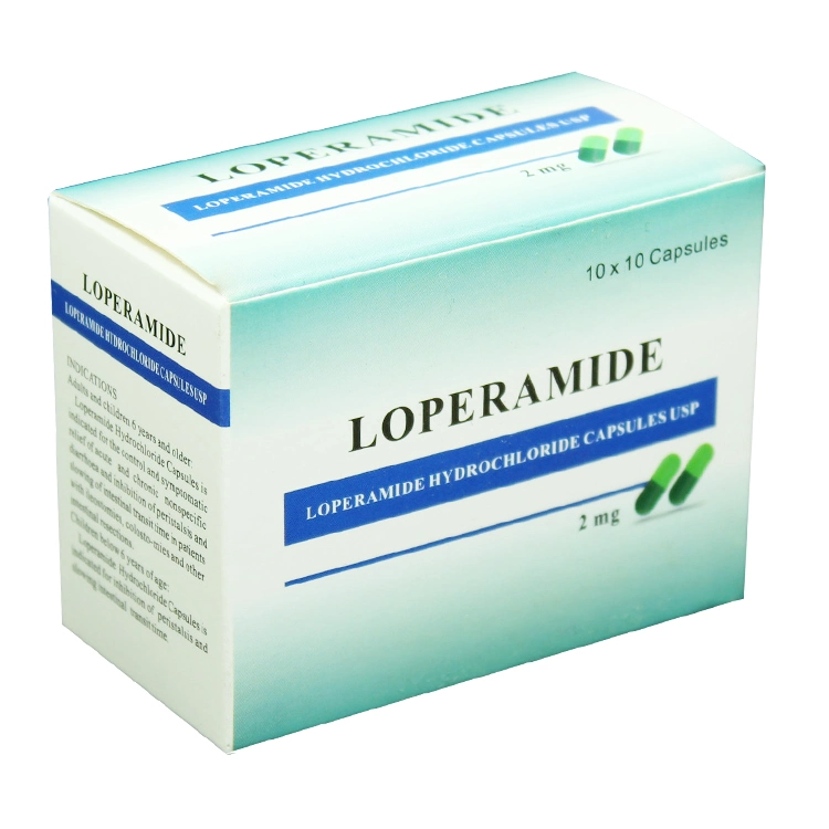 La cápsula de Clorhidrato de Loperamida 2mg medicina GMP