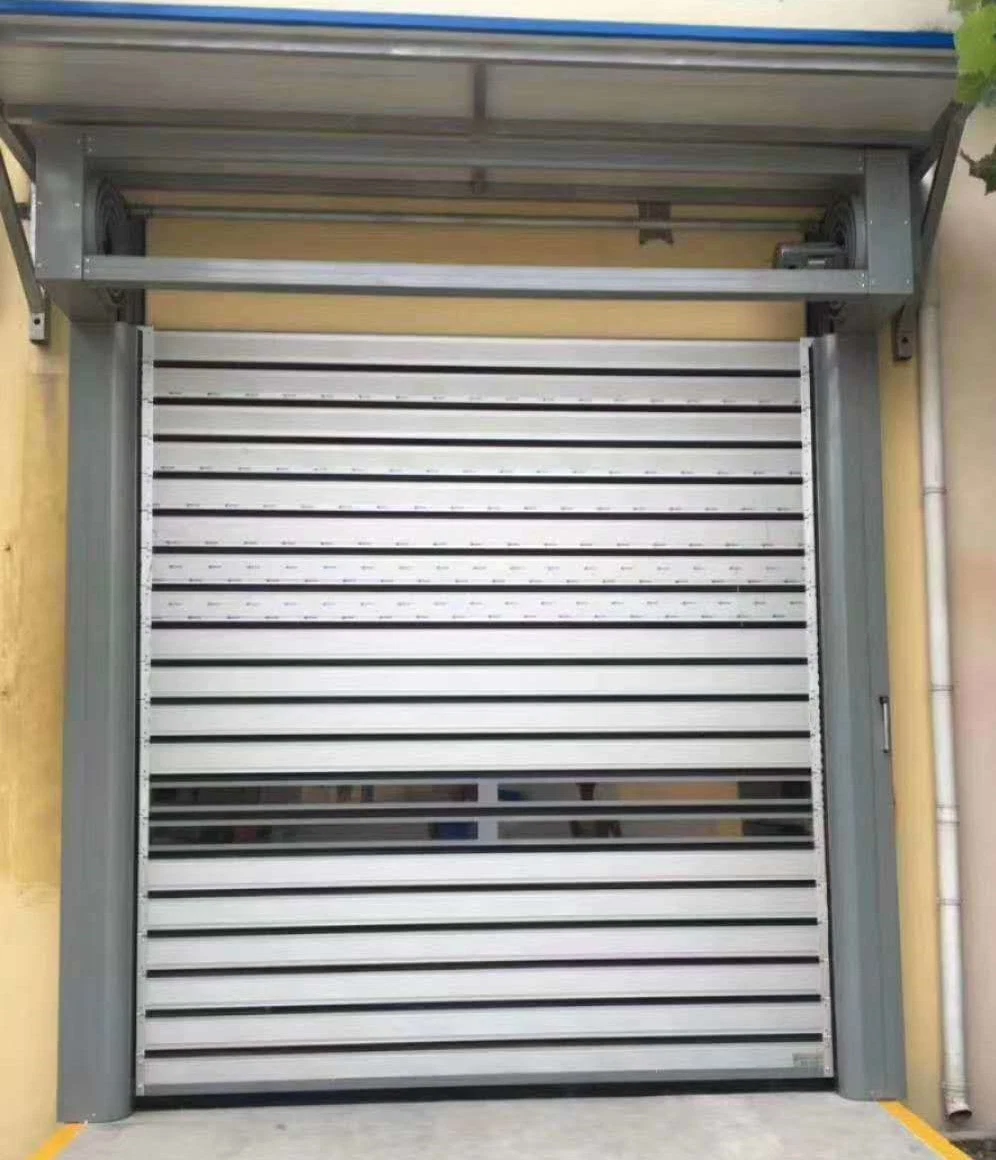 Energy Saving Security Fast Acting Thermal Insulated Overhead Rolling up Warehouse Coiling Spiral High Speed Metal Aluminum Alloy Commercial Garage Doors