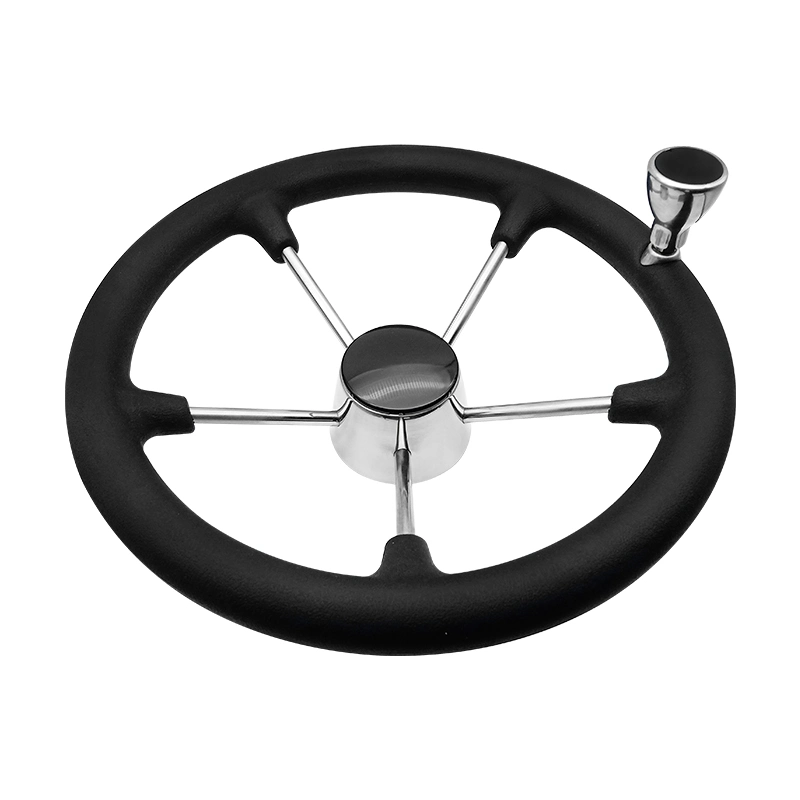 for Boat Accessories Stainless Steel Steering Wheel with PU Foam with Knob