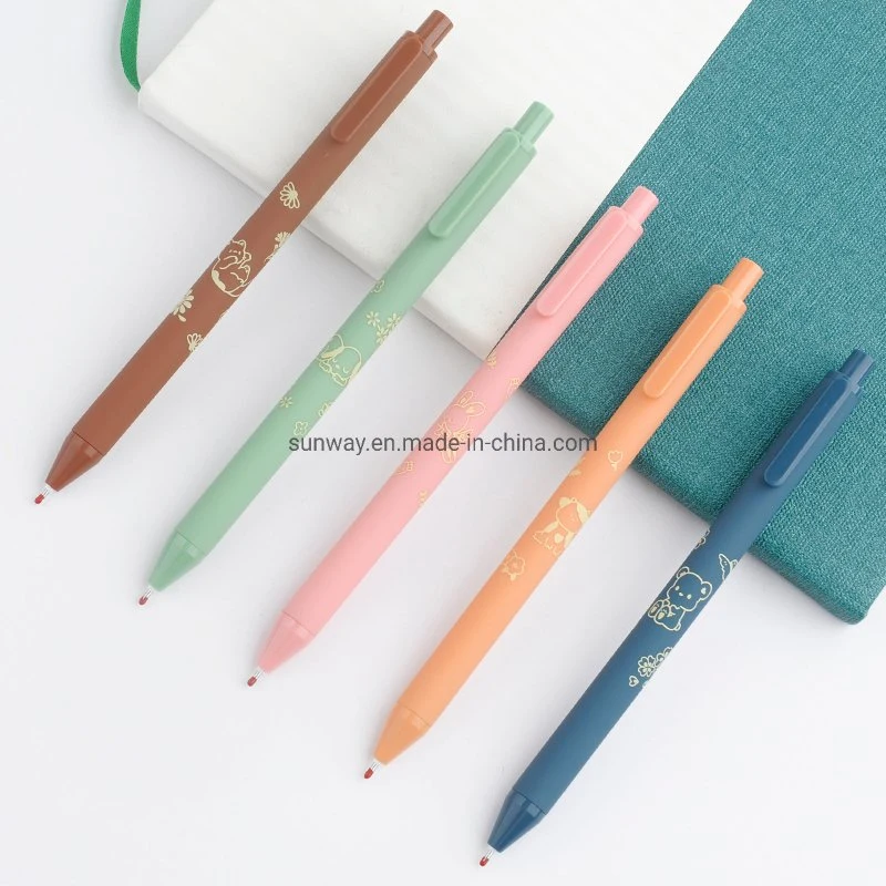 Fancy Rubberized Soft Personalized Promotional Gift Plastic Click Gel Pen