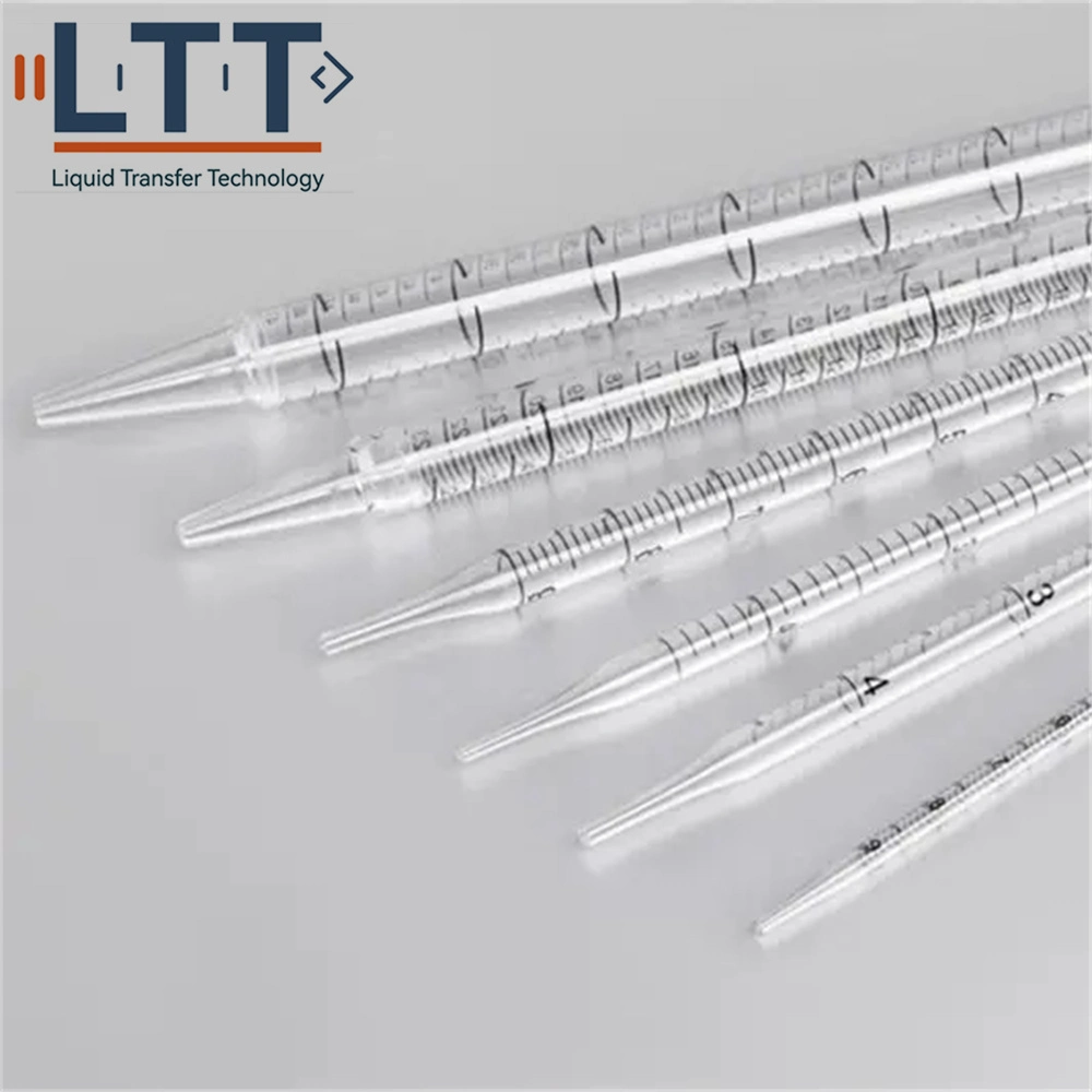 Pipette sérologique de bonne qualité avec graduation et de laboratoire médical pipette sérologique de consommables