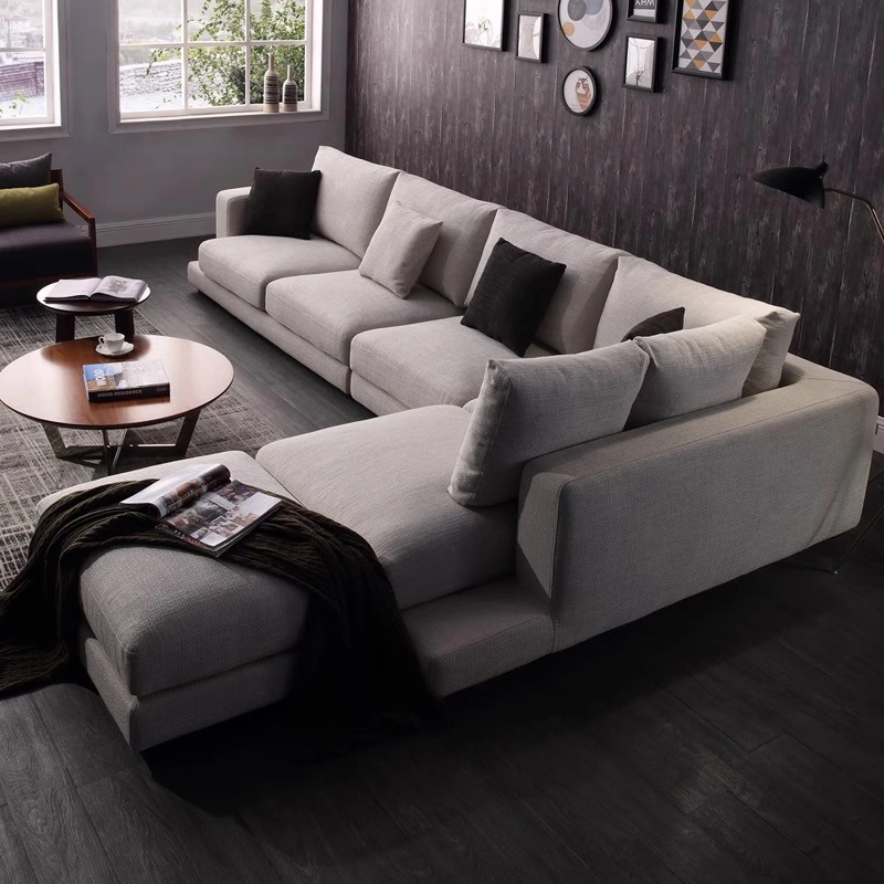 Мебель для современных гостиной Софа набор Nordic Tech Fabric L Форма Sectional Sofas