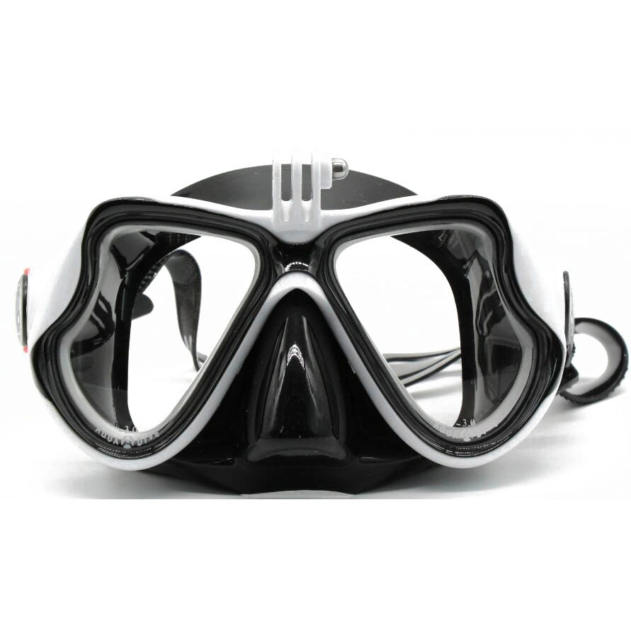 Gafas de buceo buceo libre máscara de buceo de vidrio templado con Gopro Monte