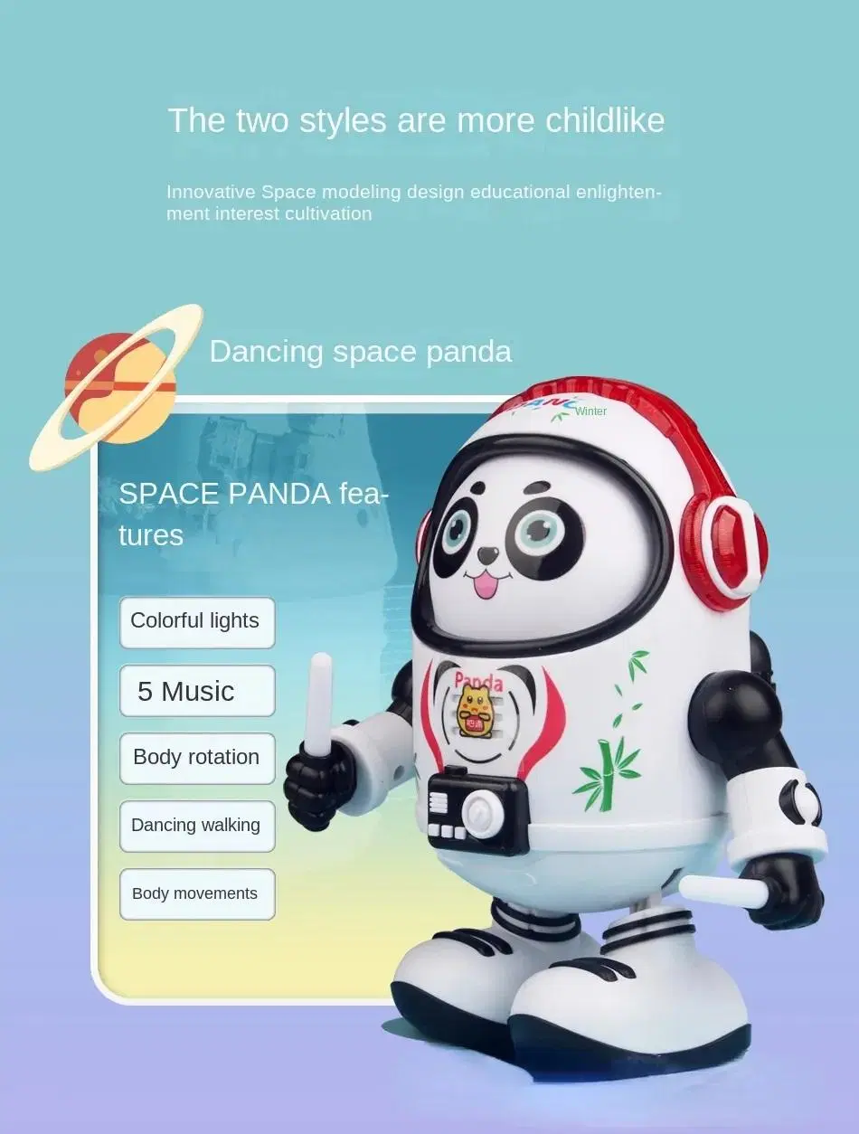 2023 Nueva Danza y Canto espacio eléctrico Panda Swinging Juguetes de Regalo para niños Juegos para niños Rolling Panda Toys