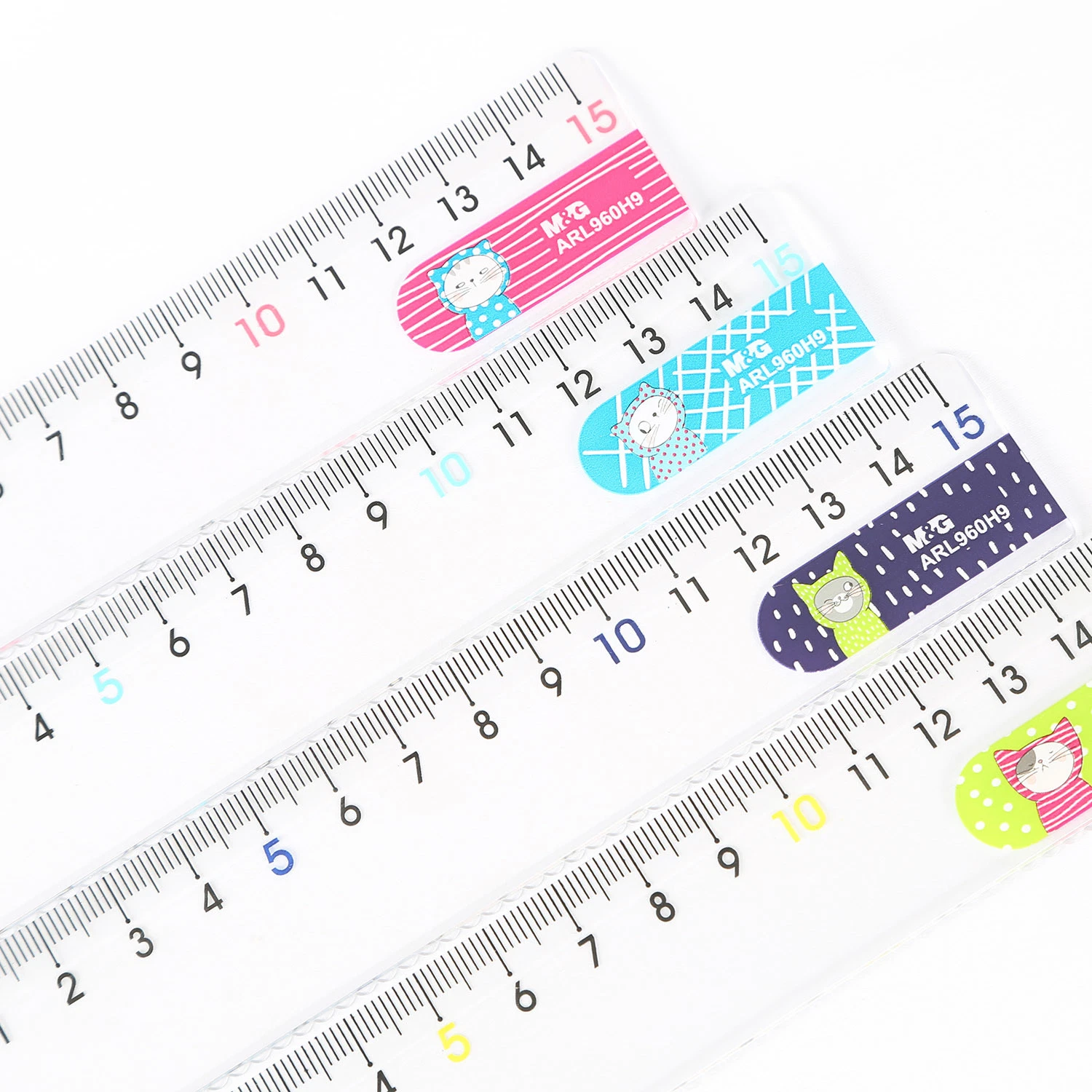 Simple Style Student Stationery 15cm Plastic Ruler