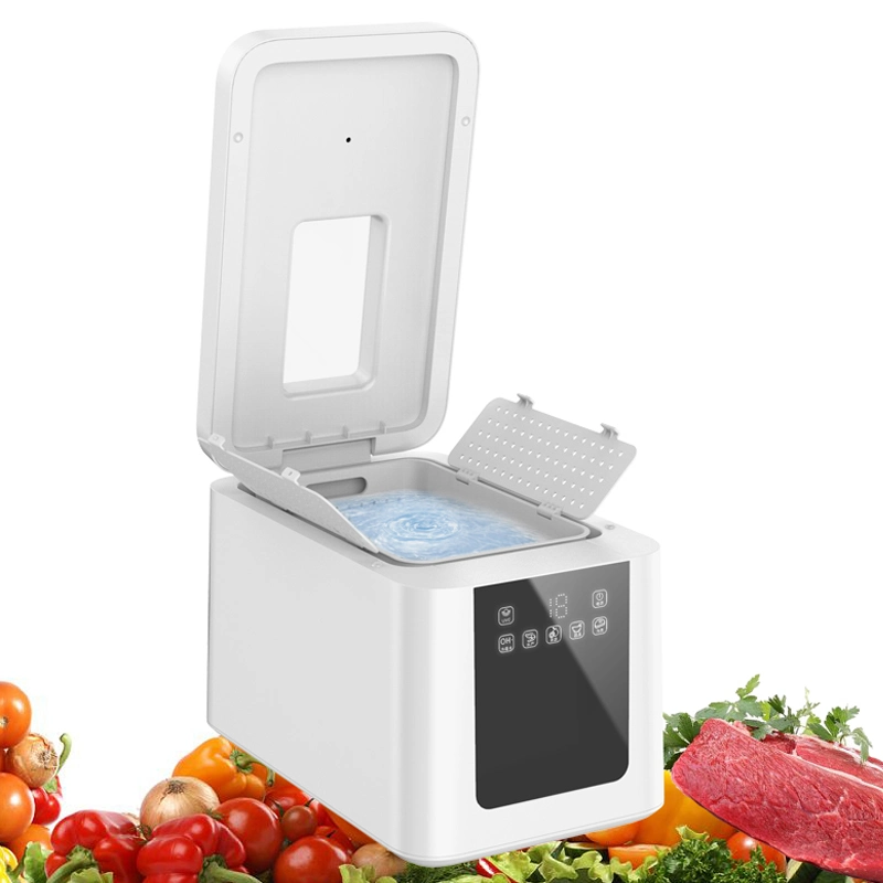 Máquina de lavado de verduras portátil Purificador de alimentos con cesta de fruta portátil Esterilizador