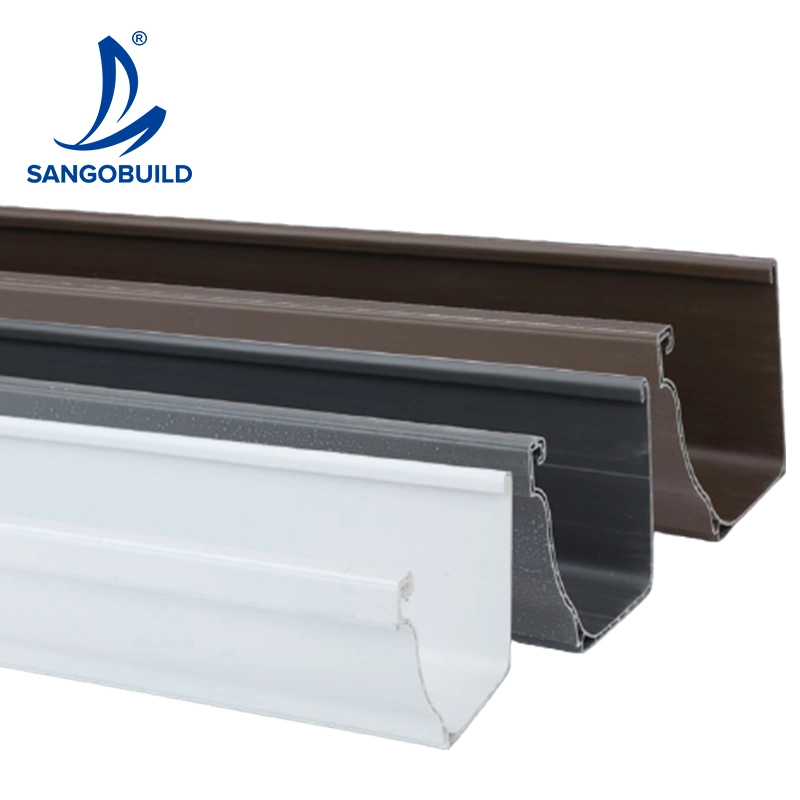 Square PVC Plastic Pipe Roof Rain Gutter Roof Drain Drainage K-Style Roof Drainage System with Leave Cover