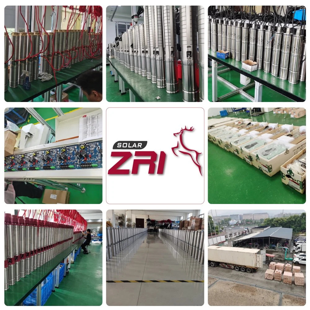 Zri 6sp40 Inch Huge Power Solar Pumping System, Stainless Steel Impeller Pump, Solar Pump Inverter with AC Borehole Pump