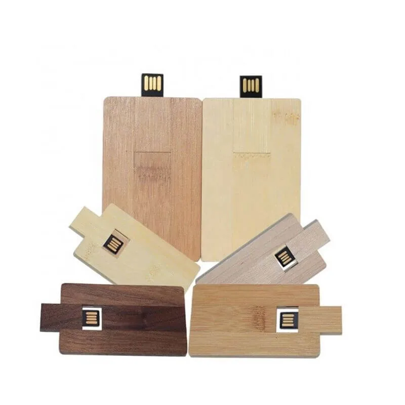 As unidades Flash USB personalizadas de cartão de madeira 2.0 são perfeitas Escolha de cartão de visita para empresas