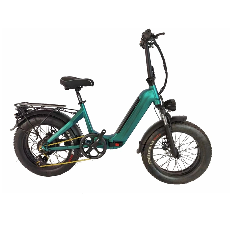Bicicleta elétrica pneu gordo de 20 polegadas Folding e Bike 48V 500W Personalização do suporte de liga de alumínio dobrável para motos de gordura
