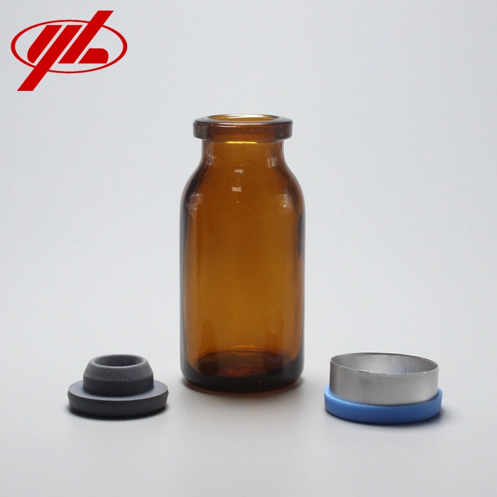 Amber 20ml 30ml 50ml 100 Injection Moulde Glass Bottle for Antibiotic