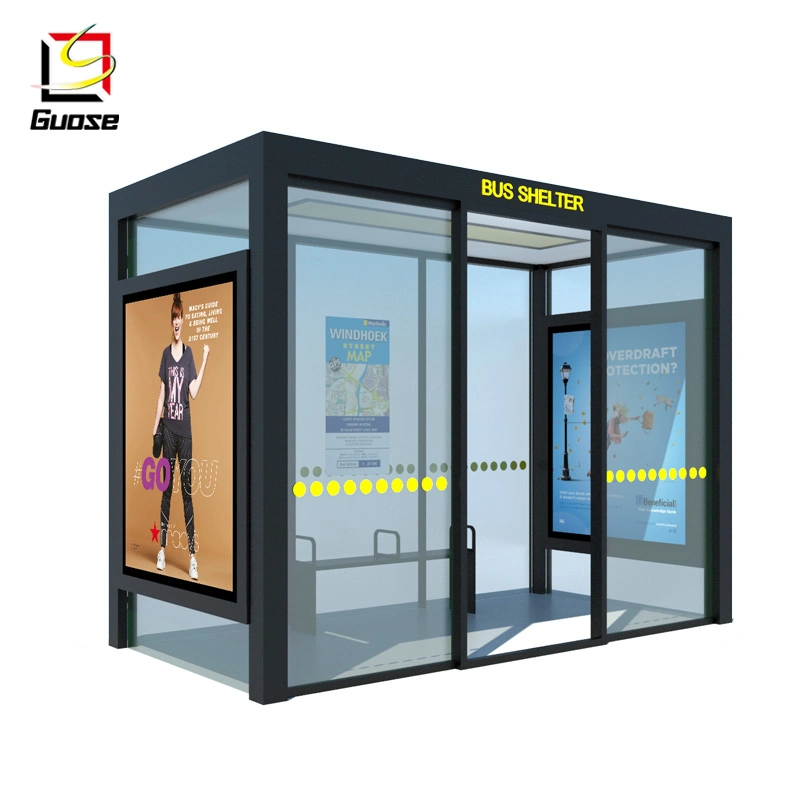 Solar Bus Station Street Furniture Bus Shelter Bus Stop Advertising Shelters