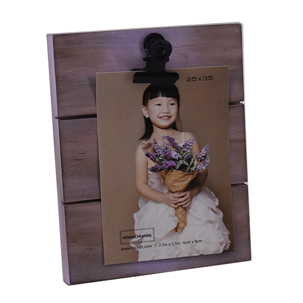 Home Decoration Tabletop Wooden Mini Clip Frame