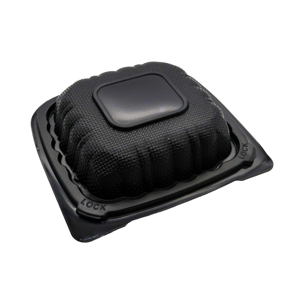 6X6 PP klappbare Lebensmittel-Take-Out-Box Obst-Mittagessen Clamshell Lebensmittelverpackungen